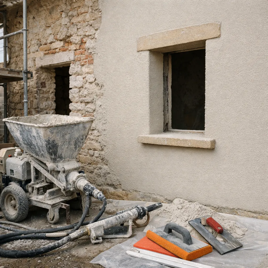 Enduit monocouche professionnel en Normandie - Madelaine Jonathan